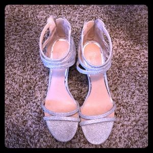 Jewel Badgley Mischka Maida Wedge - Silver Sz 8.5